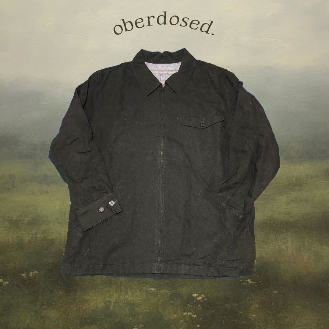 Green Detroit Jacket (Category: Coats, Jackets and Outerwear) located in Baguio. Submitted by oberdosed (Listing ID 1464349082, Image 1). Description: Green Detroit Inspired Workwear Jacket A rugged, durable workwear classic featuring a liner and sturdy silhouette. Measurements: Length: 28" | Width: 22.5" | Sleeves: 20".