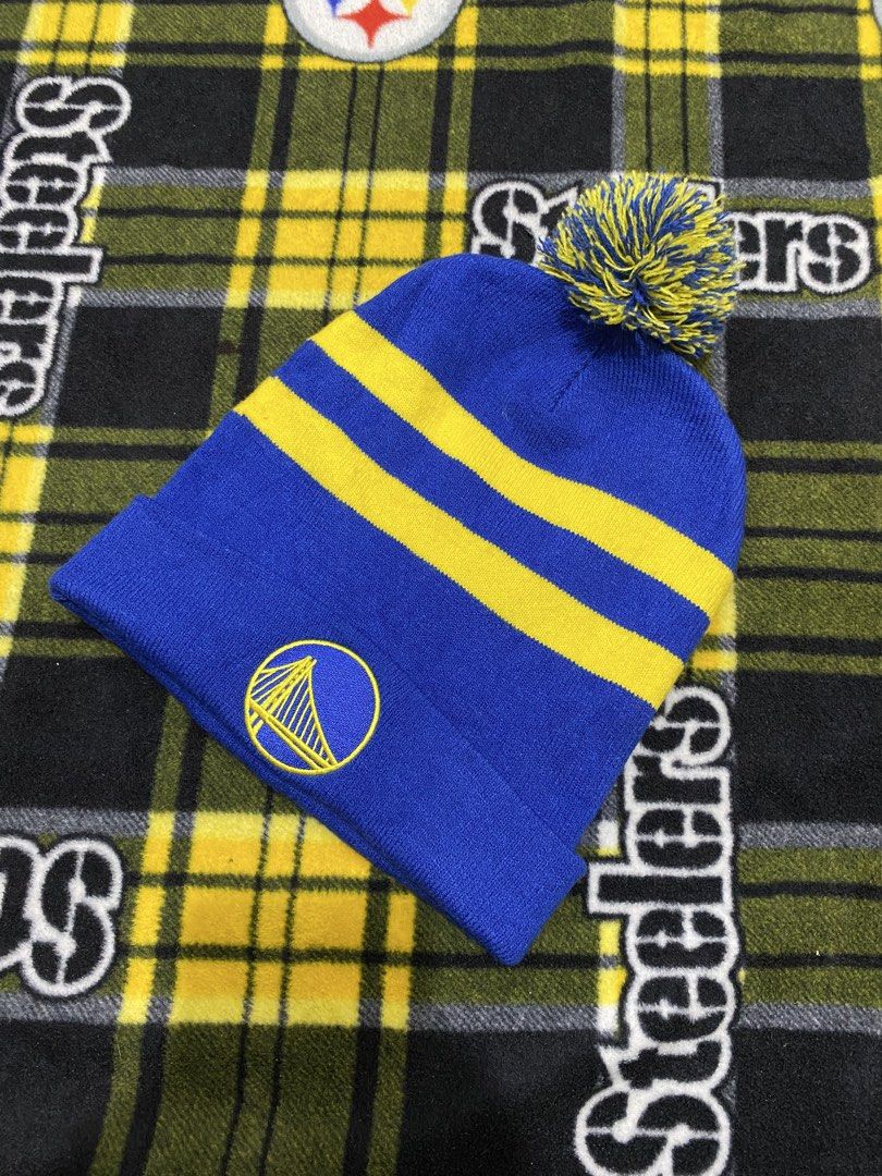 GSW TEAM, Beanie hat (Category: Beanies) located in Cavite. Submitted by jc_thrift95 (Listing ID 1464220738, Image 1). Description: - a blue and yellow Golden State Warriors pom beanie. - No tag - Color rate 8/10 - See pictures details for dimes..