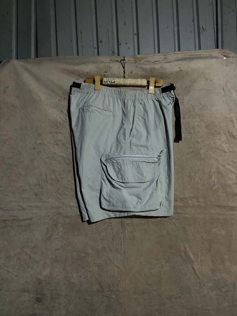 GU Cargo Shorts XL Grey Belted Zip Pockets (Category: Shorts) located in Lianga. Submitted by arwthrifts (Listing ID 1464260844, Image 3). Description: GU by Uniqlo Utility Cargo short Excellent Condition No issue or Flaws Dimes:34-36x20 Price:600 Plus sf,Dm if interested 📩.