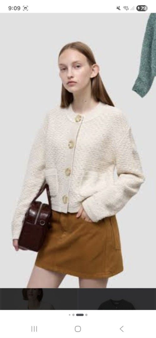 GU Textured Button Up Cardigan Sweater Size M (Category: Coats, Jackets and Outerwear) located in Manila. Submitted by annasigrid33015 (Listing ID 1464270044, Image 1). Description: - Cream textured cardigan from GU - Button-up front with pockets - Soft and cozy material, perfect for layering - Size M - Versatile: looks great with skirts or jeans.