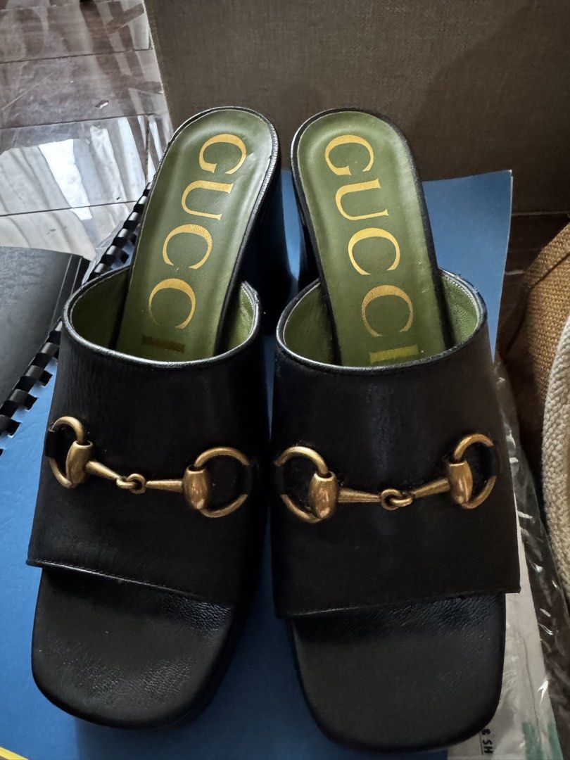 Gucci Leather Horsebit Sandals (Category: Sneakers & Footwear) located in Makati City. Submitted by mxrtsss (Listing ID 1464203424, Image 3). Description: .