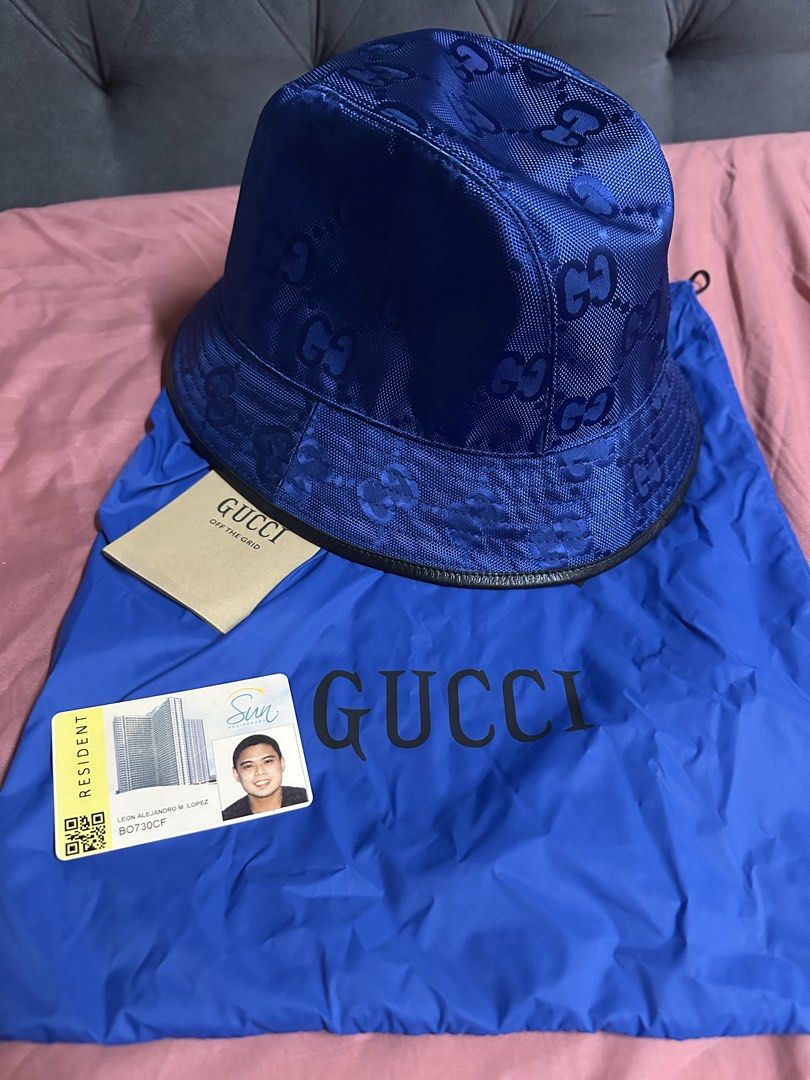 Gucci Off the Grid Bucket Hat (Category: Luxury Accessories) located in Quezon City. Submitted by _legitAF (Listing ID 1464218462, Image 3). Description: For sale only!! Brandnew Gucci Bucket Hat Off the Grid L size (58-60cm) Dustbag, cards and Paper bag Retails around 38k Authentic Money back!! Meet up preferably in Sun Residences Condo, QC area .