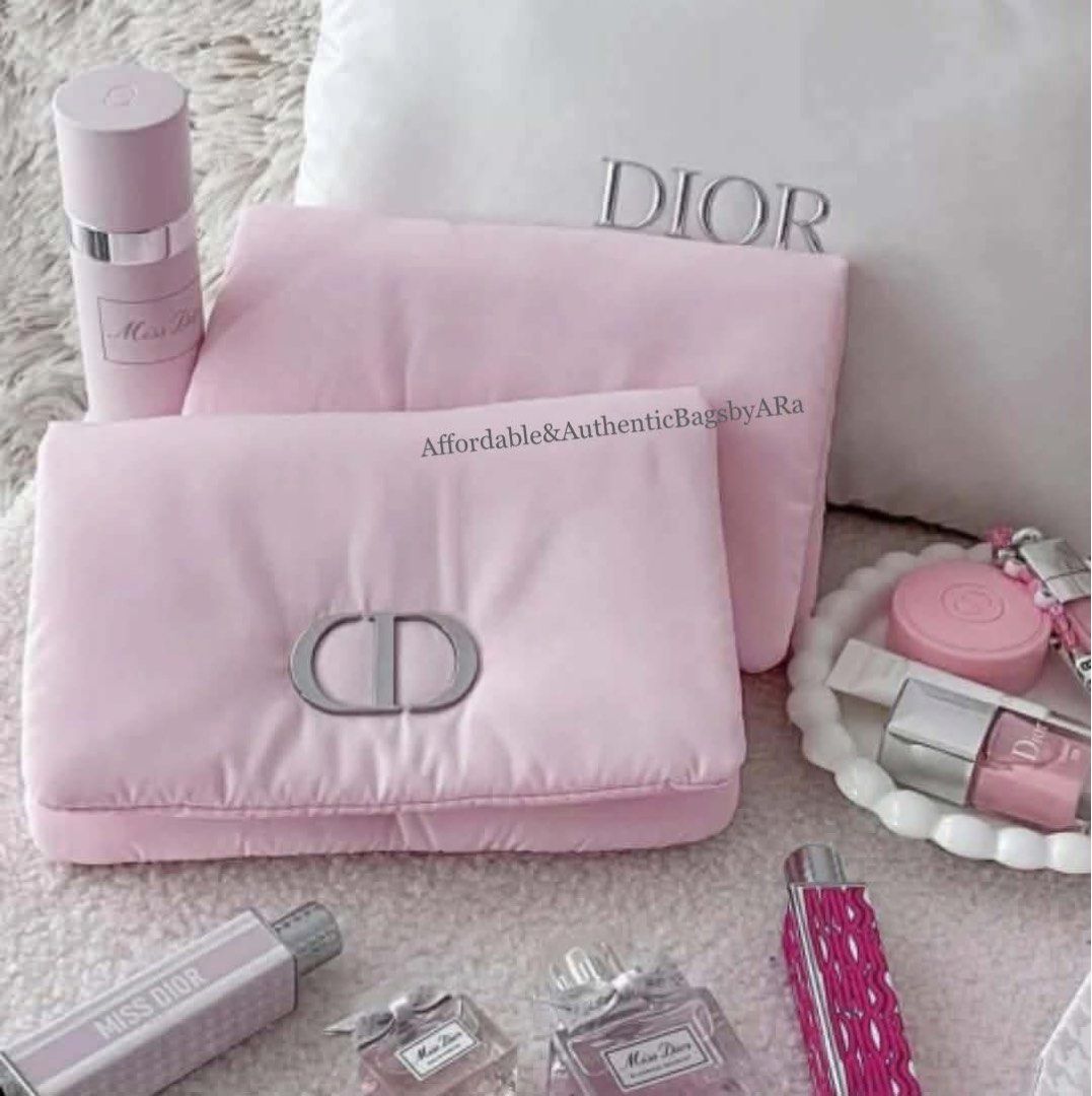 GWP DIOR PINK COSMETIC POUCH (Category: Purses & Pouches) located in Daet. Submitted by ecassenluxuries (Listing ID 1464232199, Image 1). Description: 📌 FIXED PRICE ALREADY ▫️Authentic GWP Pink Dior Pouch ▫️Includes: Box ▫️Features a secure snap closure ▫️Ideal size for organizing essentials and fitting into a larger bag 📍Pouch only, Perfumes & Make ups are not included ✅ All items are guaranteed 💯% AUTHENTIC GWP ITEM ✅ Onhand 🪧STRICTLY PAYME