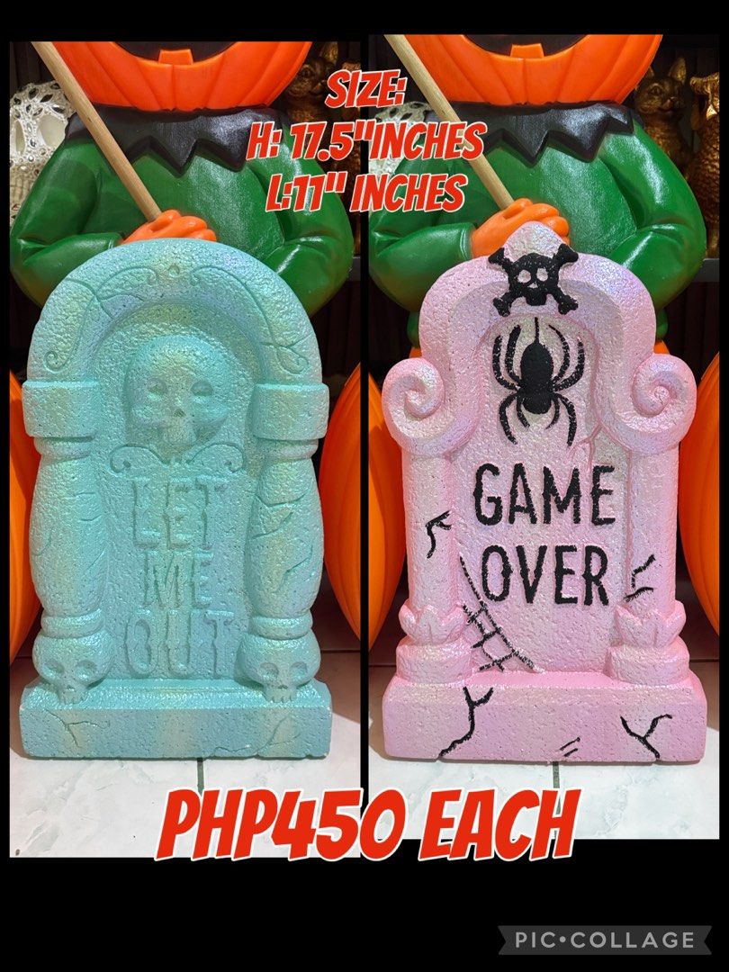 Halloween Decoration Tomstone (Category: Other Stationery & Craft) located in Pasig City. Submitted by JMToysandCollectibles (Listing ID 1464244293, Image 1). Description: ‼️ONHAND STOCKS/ LIMITED STOCKS ONLY SEASONAL ITEM‼️ PRICES NASA PICTURES NA Halloween DecorationsTombstone Size: Height: 17.5” Inches Length: 11” Inches Made of Styro Foam Pick Up or Delivery Via Lalamove MOP: Gcash/ BPI/ BDO.