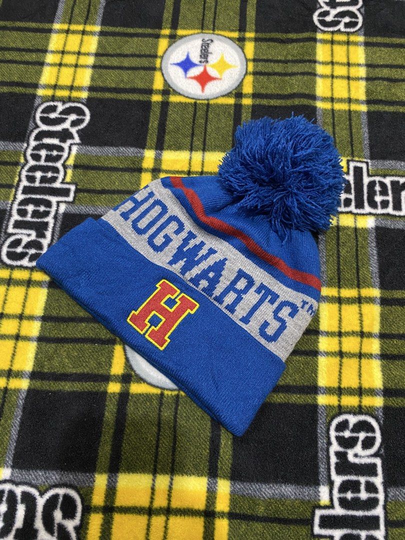 HARRY POTTER, beanie hat (Category: Beanies) located in Cavite. Submitted by jc_thrift95 (Listing ID 1464221439, Image 1). Description: - That vibrant blue Harry Potter Hogwarts Pom Pom Beanie features a cozy folded cuff highlighted by a bold yellow “H” logo and embroidered “HOGWARTS” lettering - Color rate 8/10 - See pictures details for dimes..