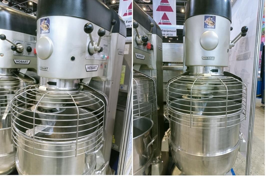 Hobart Commercial Mixer (Category: Industrial Equipment) located in Quezon City. Submitted by chris.lee1 (Listing ID 1464236678, Image 1). Description: Hobart Dough, Cake Planetary Mixers Model: 1401-U 140 Quarts Capacity original 4 speed transmission gear driven with clutch control switch complete with accessories stainless bowl, wire whip, flat paddle.