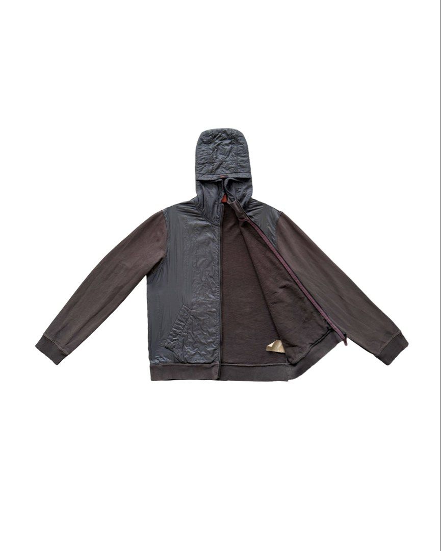 Hugo Boss Hooded Jacket (Category: Coats, Jackets and Outerwear) located in Manila. Submitted by morf_sply (Listing ID 1464304830, Image 2). Description: Relaxed fit hoodie jacket crafted from lightly padded cotton fabric. Long sleeves, welt pockets at the hip, an inside pocket, a washed effect, ribbed trims, and hems. A zip-up front. Faded washtag. Authentic. XL on tag. Best fit L. Shoulder Width 18 in Pit to Pit 22 in Length 26 in Sleeves 26.5 