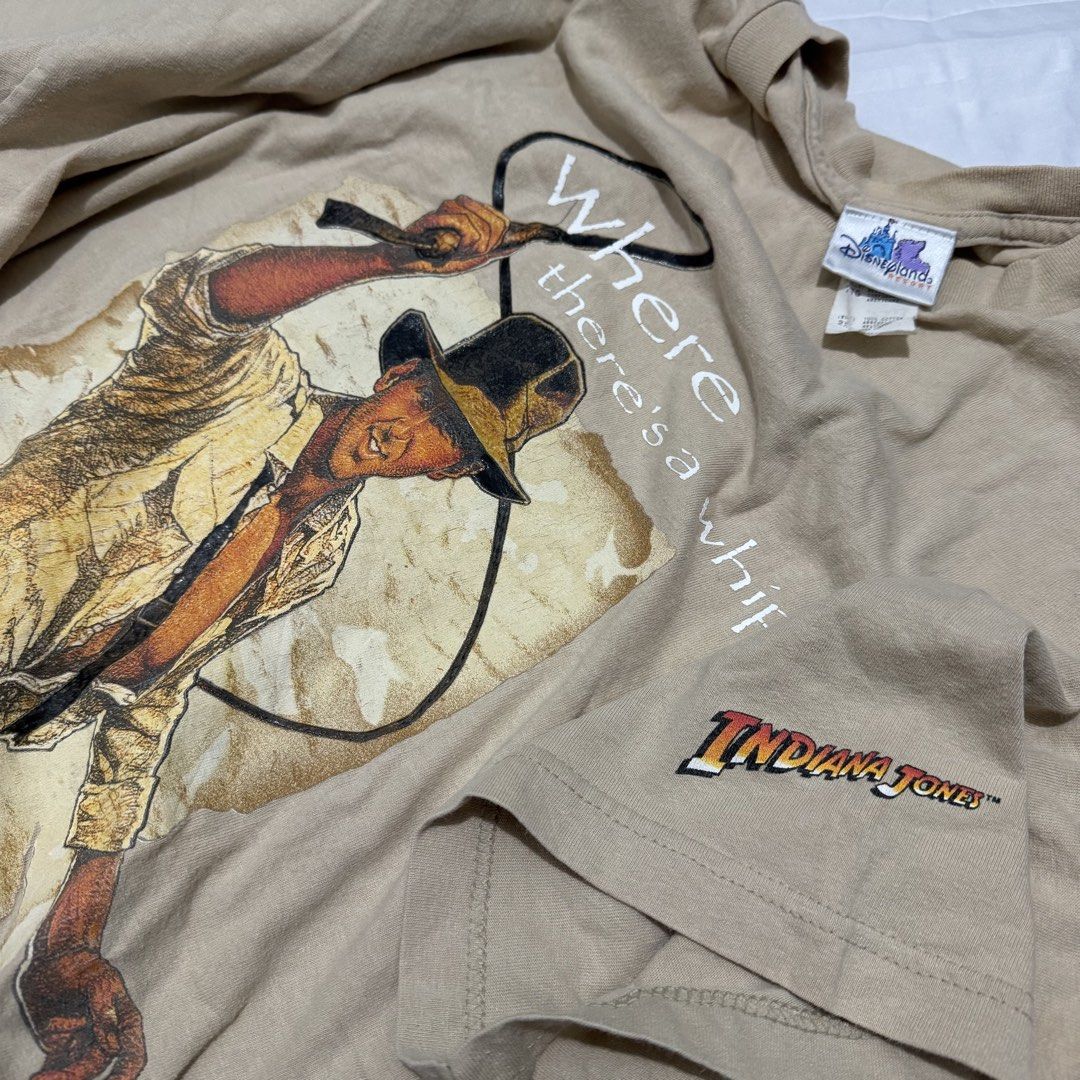 INDIANA JONES (Category: Tshirts & Polo Shirts ) located in Pasig City. Submitted by jaaard (Listing ID 1464223027, Image 3). Description: Indiana jones Size 2xl 26x32 Needwash vgood condition.