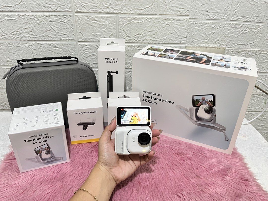 Insta360 Go Ultra (Category: Cameras) located in Calamba. Submitted by _kryzel (Listing ID 1464280115, Image 1). Description: For sale❗️ Insta360 Go Ultra Creator Bundle Reason for selling: magpapalit ng new camera or iPad Details: • Brand new | 8 months old • Original price ₱28,990 • With original receipt • With service warranty • No SD card included Inclusions: • Free hard case • Complete accessories • With cable charger.