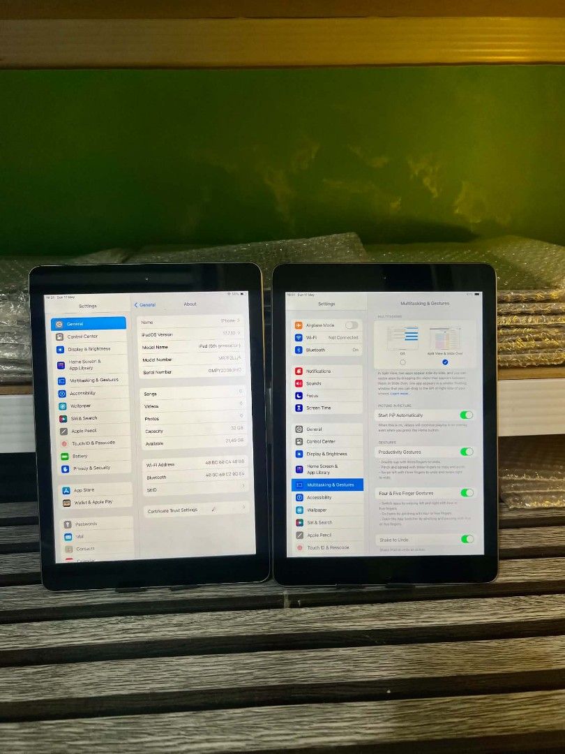 Ipad 6thgen 32gb ios17 (Category: iPad) located in Manila. Submitted by marjan71 (Listing ID 1464209103, Image 2). Description: ipad 6thgen 32gb ios17 9'7inch 100%Original , Fingerprint working camera front & back working livephotos working , Multitasking apple pencil scribble working 2ndhand normal sa minimal dents , No issue , no history repair , unli reset wifi use no slotsim . test to sawa sa meetup place 😊.