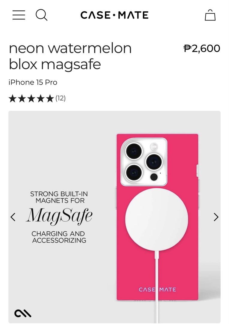 Iphone 15 pro max Case-Mate neon watermelon blox magsafe (Category: Cases & Sleeves) located in Morong. Submitted by studio.reloved_22 (Listing ID 1464180900, Image 2). Description: Fixed price. Strictly no haggling or lowball offers. Authentic and bought from USA.