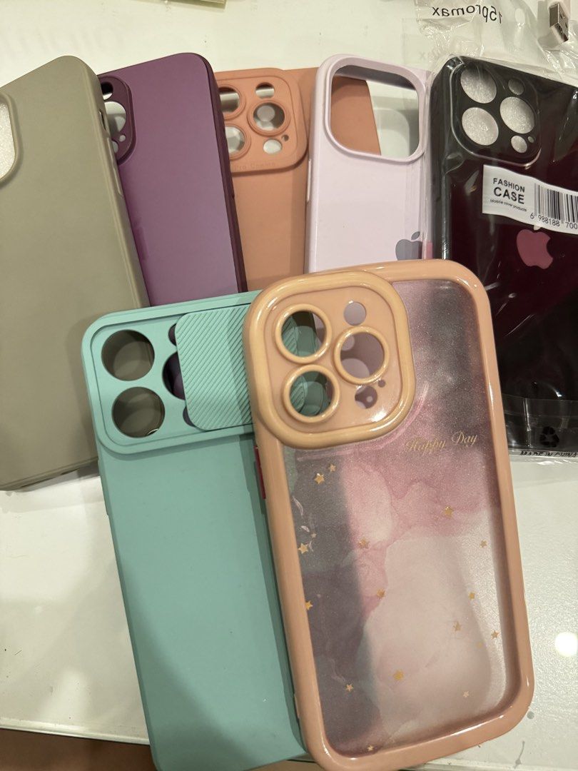 Iphone 15 pro max cases (Category: Cases & Sleeves) located in Manila. Submitted by kstyles.ph (Listing ID 1464244794, Image 1). Description: Take all for 380 Loc: Kamuning, QC .