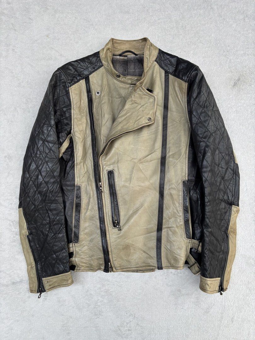 Iroquois Japan Biker Leather Jacket (Category: Coats, Jackets and Outerwear) located in Baguio. Submitted by thecollector2600 (Listing ID 1464181679, Image 3). Description: Iroquois Japan Biker Leather Jacket Size 2 Made in Japan In good condition Riri zipper Pit to pit-18” Length-23” Shoulder to shoulder- 16” Sleeves- 23.5” Prices online ranges from 700-1000 usd .