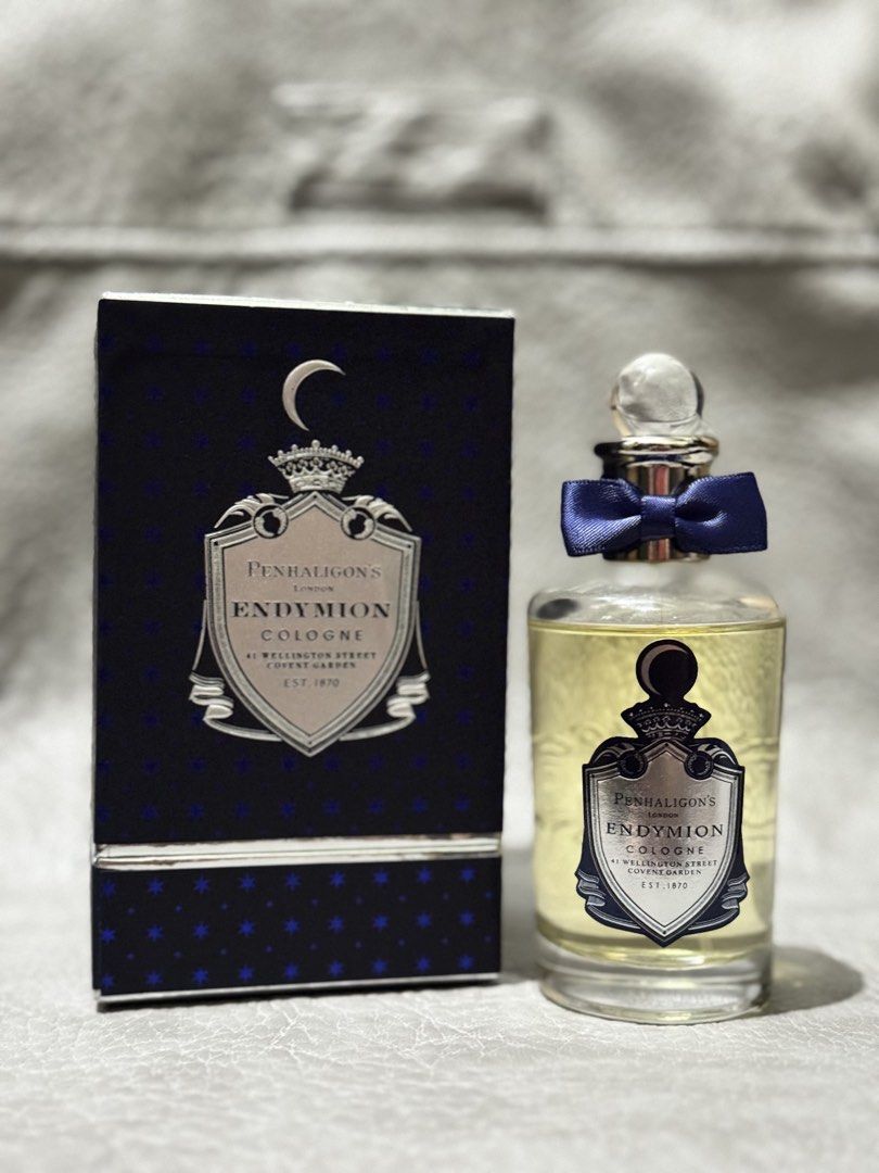 Issue Sale! Penhaligon’s Endymion (Category: Fragrance & Deodorants) located in Quezon City. Submitted by gdpc_ph (Listing ID 1464149432, Image 1). Description: Fragrance Name: Penhaligon’s Endymion (Men’s) Size: 100ML Issue: - Loose sprayer. But still can be sprayed. Perfect for decanting or for personal use only. Item Condition: - Almost full condition. - Check photo for juice level. - Actual photos posted. - Still with box but not in perfect c