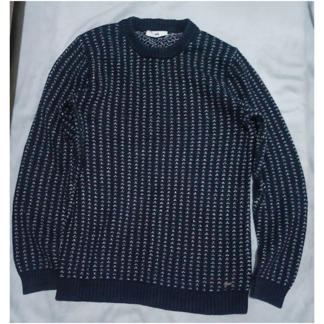 JAG Knitted Crewneck Sweater -Small #546 (Category: Coats, Jackets and Outerwear) located in Santa Cruz. Submitted by gie_thrift_shop (Listing ID 1464201276, Image 2). Description: JAG Knitted Crewneck Sweater ✨ Condition: Gently used with minimal signs of usage (well-loved, fresh package from Australia 🇦🇺) Size: Small (S) Size: Small (refer to collar tag) Pit to Pit: 20 inches Length: 30 inches Sleeve Length: 26 inches Color: Dark Navy Blue wi