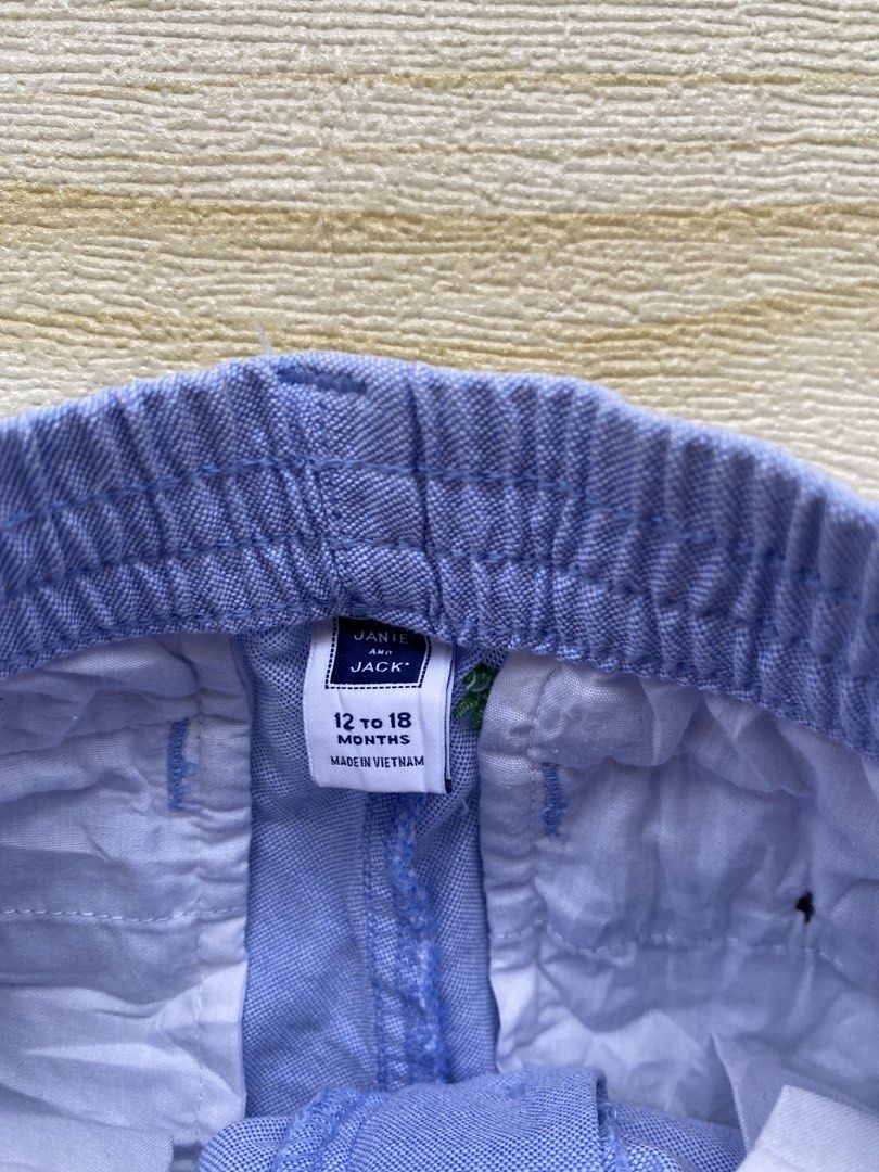 Janie & Jack pants (Category: Babies & Kids Fashion) located in Cebu City. Submitted by yjainani (Listing ID 1464262637, Image 3). Description: trousers feature a playful pattern of green embroidered palm trees and button tab roll-up cuffs..