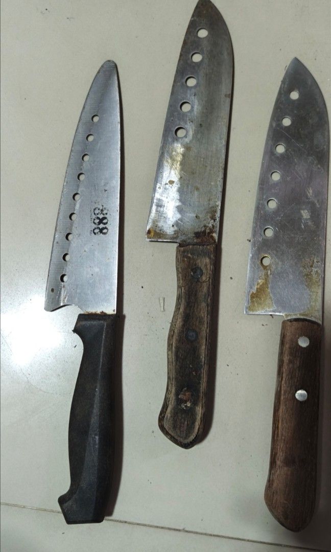 Japanese knives bundle as is (Category: Knives & Chopping Boards) located in Polomolok. Submitted by dkljapansurplus (Listing ID 1464165310, Image 2). Description: Bundle 3pcs 450 freeshipping Ship via flash express.