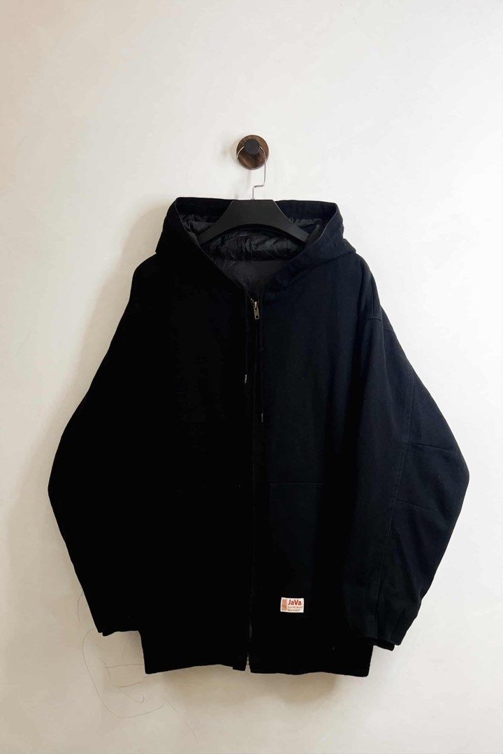 JaVa Duck Canvas Workwear Hoodie (Category: Coats, Jackets and Outerwear) located in Guimba. Submitted by arcaiv (Listing ID 1464275572, Image 1). Description: JaVa Heavy Canvas Hooded Workwear Jacket Length:28 Width: 26 Color rate: 9.9 Condition: 9.9 No issue.