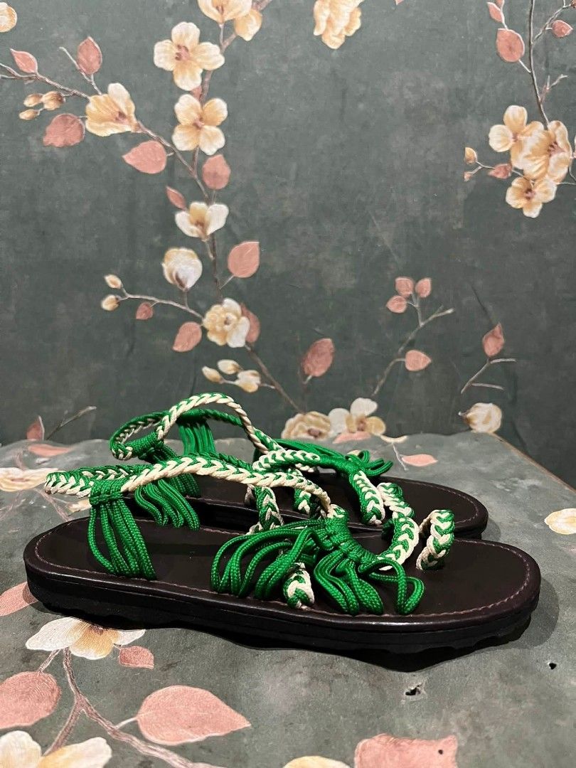 JJ Green Rope Strap Platform Sandals | Braided Strappy (Category: Slippers and slides) located in Sindangan. Submitted by waterbop (Listing ID 1464280247, Image 1). Description: JJ Green Rope Strap Platform Sandals | Braided Strappy 1500 free ship as new condition SIZE 5 ON TAG LOC ZAMBOANGA DEL NORTE.
