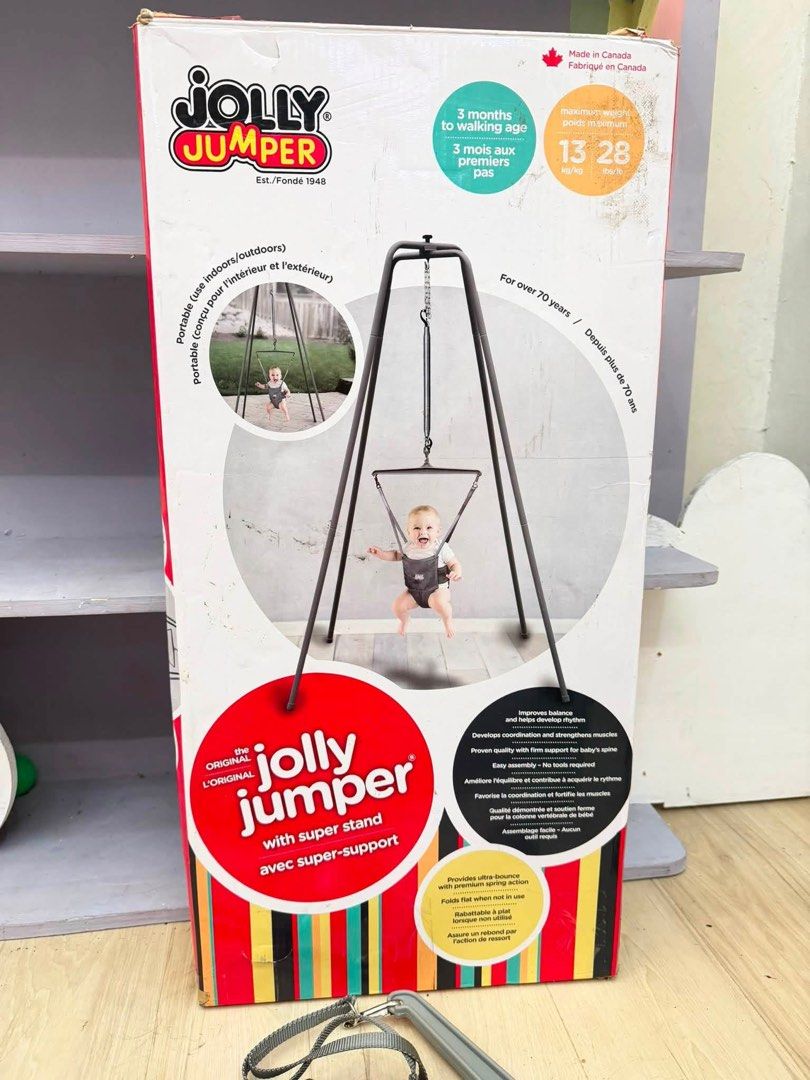 JOLLY JUMPER ELITE SUPER STAND (Category: Infant Playtime) located in Santa Maria. Submitted by babyshowearph_official (Listing ID 1464172146, Image 1). Description: 💰 BRAND NEW VALUE: $199.99 USD The Jolly Jumper ELITE Super Stand retails brand new at $199.99 USD - already around ₱11K+, before international shipping, taxes and importation. For those who know Jolly Jumper, you know this is the real deal. ✨ The Jolly Jumper ELITE Super Stand is t