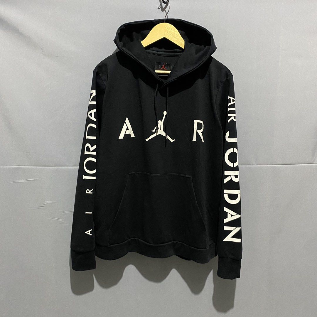 Jordan Hoodie (Category: Coats, Jackets and Outerwear) located in Baguio. Submitted by loc_bc (Listing ID 1464237880, Image 1). Description: Men’s Air Jordan Casual Pullover Hoodie, featuring the distinctive Jumpman silhouette replacing the letter “I” in the bold “AIR” graphic on the chest.
