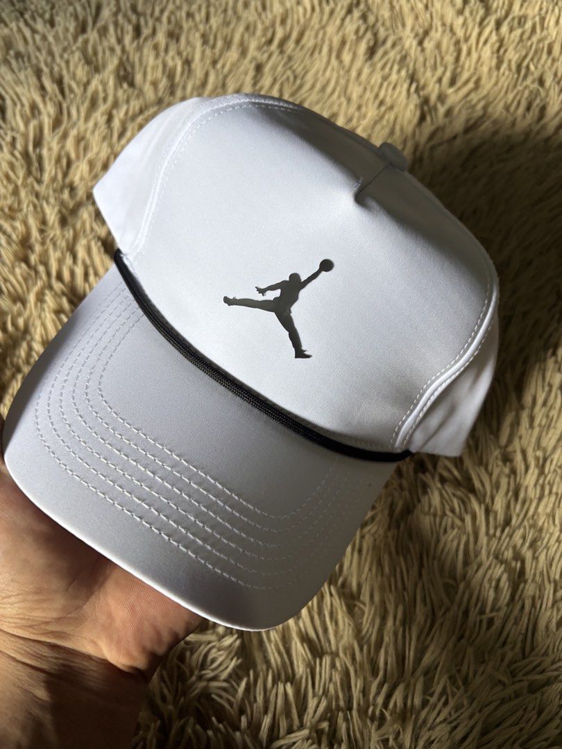 Jordan Rise Cap White ML (Category: Caps & Hats) located in Quezon City. Submitted by nojthrift (Listing ID 1464250693, Image 2). Description: - Classic white Jordan cap - Features the iconic Jumpman logo on the front - Adjustable strap at the back for a customized fit - Size ML - Ideal for everyday wear and sports activities 700+ship.
