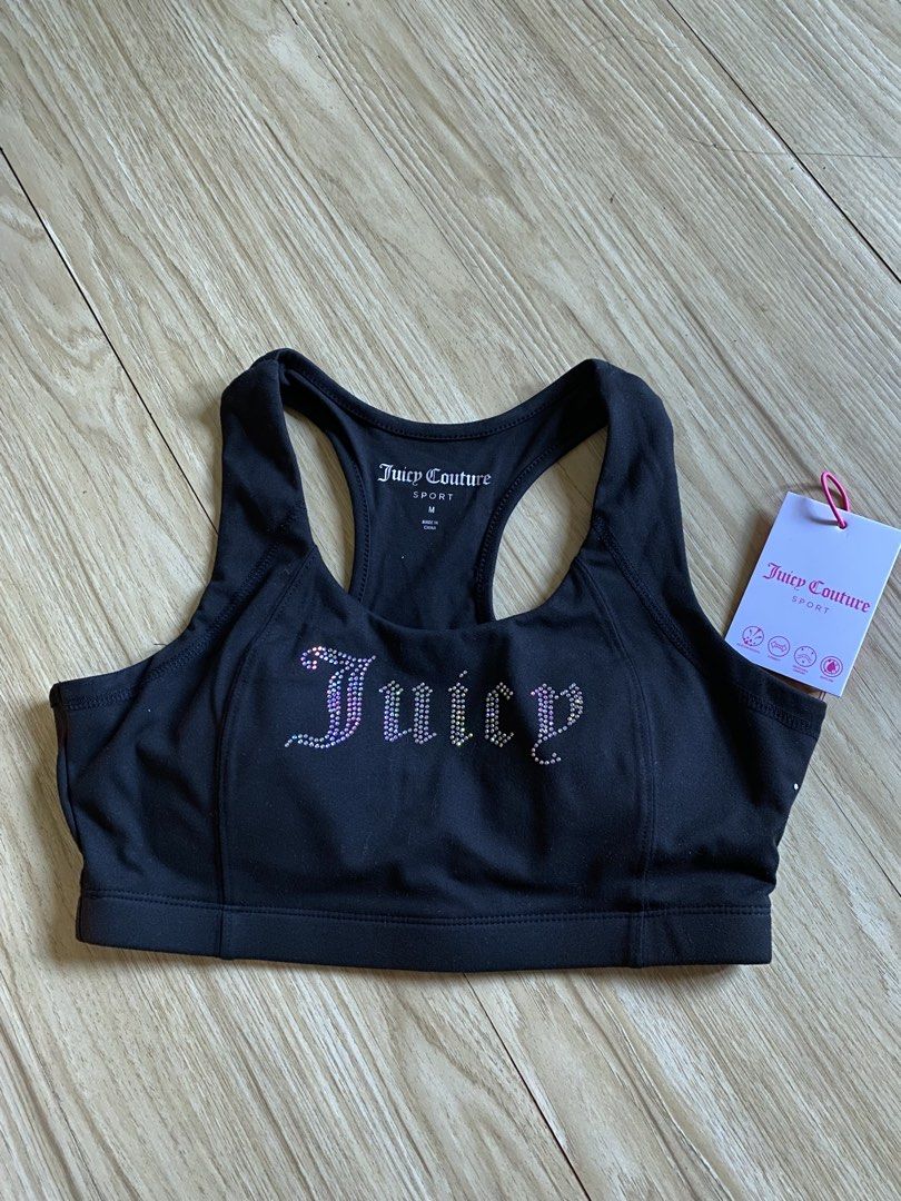 Juicy couture black workout bra (Category: Activewear) located in Manaoag. Submitted by wewhorewhat (Listing ID 1464244580, Image 1). Description: size medium can fit to xs to small brandnew from usa with tags .