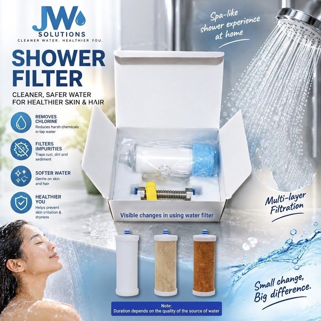 JW Shower Filter (Category: Water Heater & Instant Showers) located in Manila. Submitted by shine8889 (Listing ID 1464327853, Image 1). Description: complete set with FREE 1 REPLACEMENT FILTER.