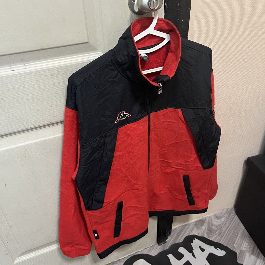 Kaepa | Two Tone Jacket (Category: Coats, Jackets and Outerwear) located in Quezon City. Submitted by giometryyy (Listing ID 1464228613, Image 2). Description: 27 x 21 Medium combination of cotton and nylon semi puff sa black part pogi ng color combi embroidered logo 📍East Fairview, QC 🛵 Lalam0ve / JnT 💰Payment first.