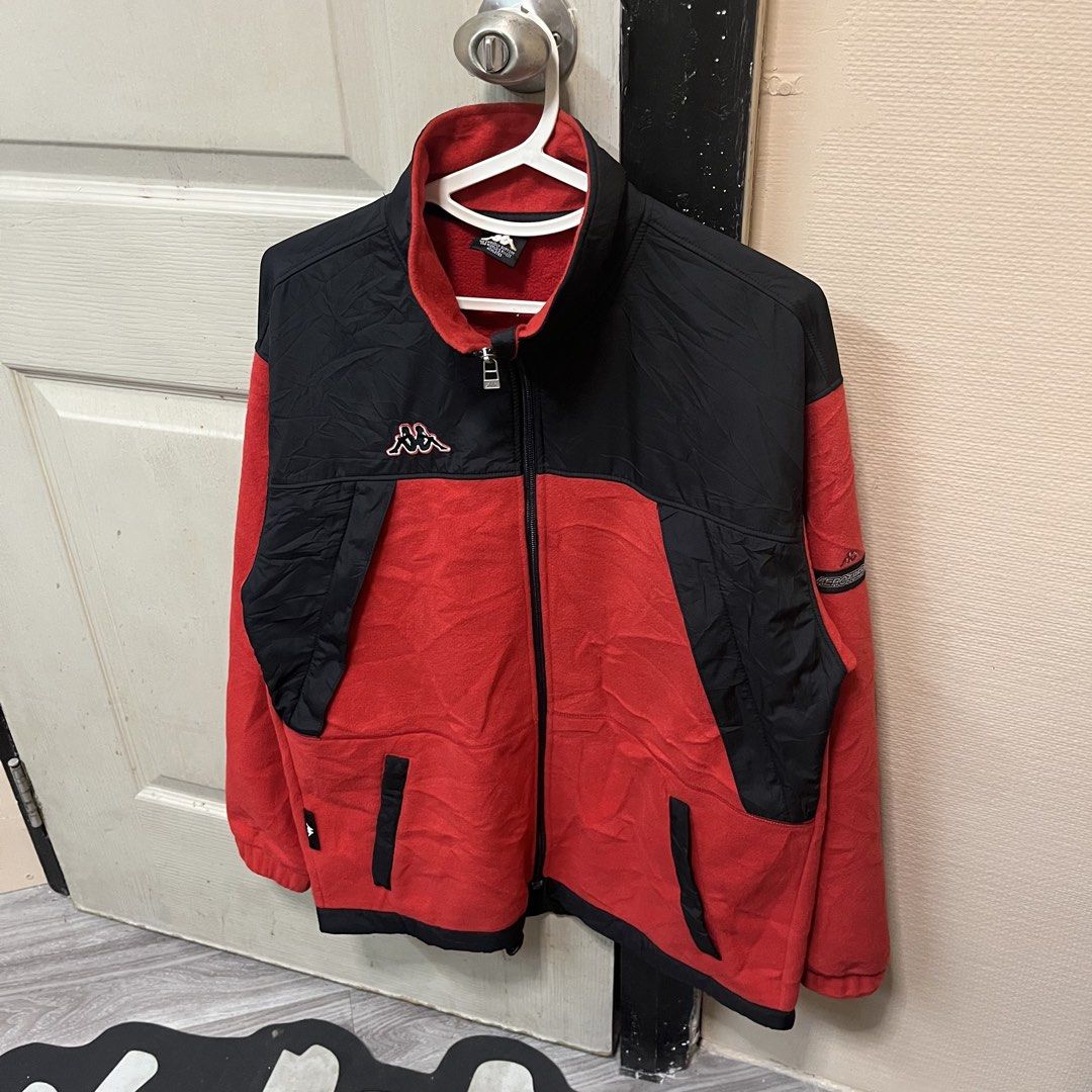 Kaepa | Two Tone Jacket (Category: Coats, Jackets and Outerwear) located in Quezon City. Submitted by giometryyy (Listing ID 1464228613, Image 1). Description: 27 x 21 Medium combination of cotton and nylon semi puff sa black part pogi ng color combi embroidered logo 📍East Fairview, QC 🛵 Lalam0ve / JnT 💰Payment first.