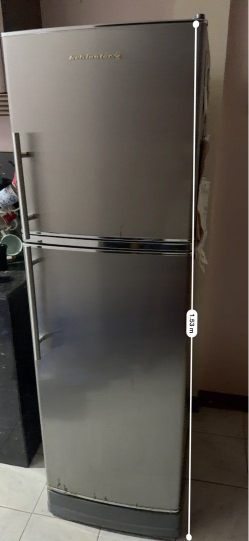 Kelvinator 2-Door Refrigerator Non-Inverter (Category: Refrigerators and Freezers) located in San Pedro. Submitted by Ferdie (Listing ID 1464138049, Image 1). Description: - Kelvinator 2-door refrigerator - Top freezer compartment - Ample shelf space inside - Height: 1.53 meters - Excellent for food preservation - Fully functional - Minor cosmetic scuffs on exterior.