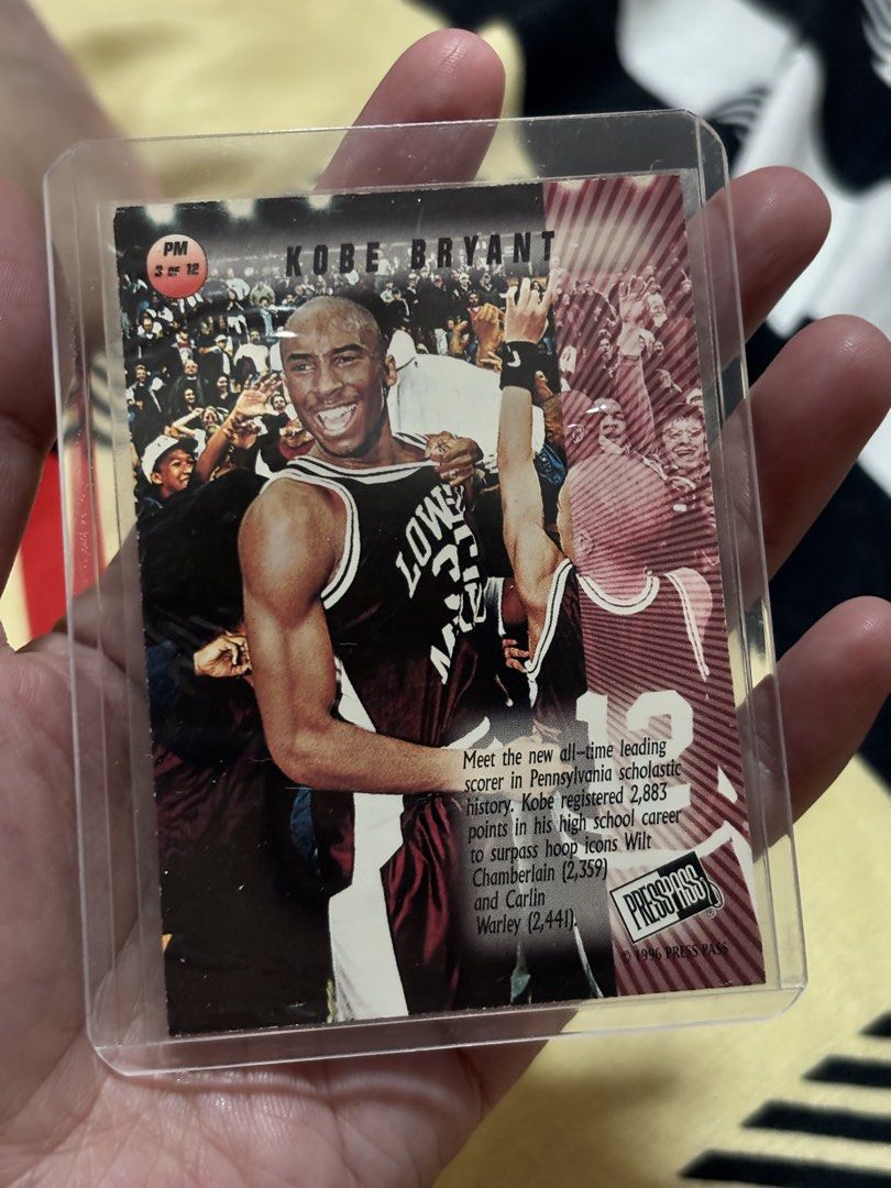 Kobe Bryant (Category: Raw Singles) located in Rizal. Submitted by mzreas (Listing ID 1464164554, Image 2). Description: 🔥 Kobe Bryant early-career/rookie-year collectible 🔥 1996 Press Pass Pandemonium 🔥 Card #PM3 – 3 of 12 🔥 Lower Merion High School 🔥 Original vintage card 🔥 Comes in protective hard case as shown ✅Condition: Please see photos for actual condition. Raw/ungraded card. #KobeBryant #KobeBryantCard #KobeCard #KobeRookie #KobeRo