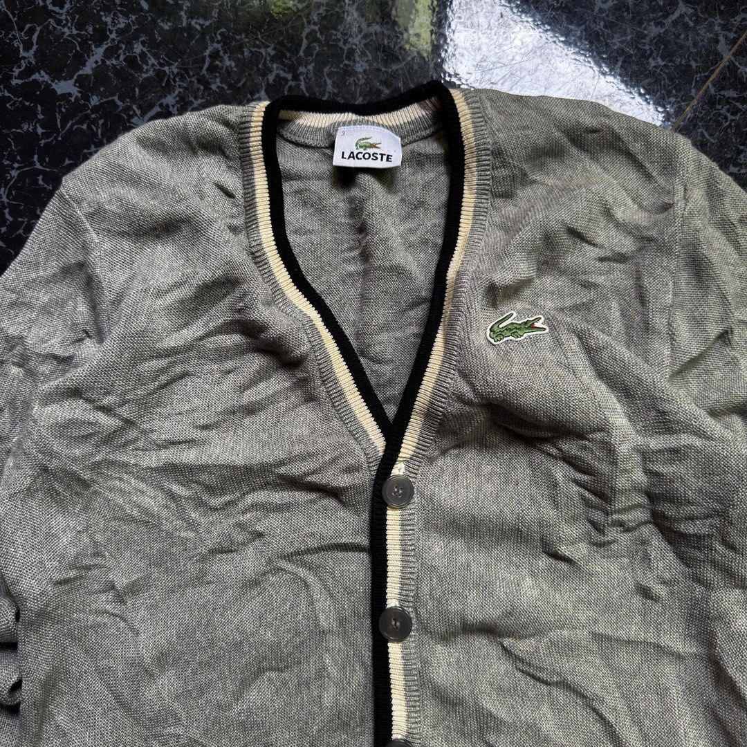 Lacoste Gray Cardigan (Category: Luxury Apparel) located in Ozamiz City. Submitted by vanouy (Listing ID 1464275819, Image 2). Description: .