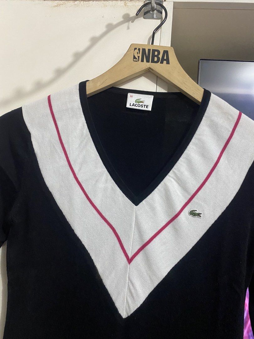 Lacoste knitted sweater (Category: Coats, Jackets and Outerwear) located in Santa Maria. Submitted by jordangail (Listing ID 1464251528, Image 2). Description: Lacoste Knitted sweater 90 on tag 16x23 Excellent 9.8/10 No issue Mine na Gcash Jnt God bless .