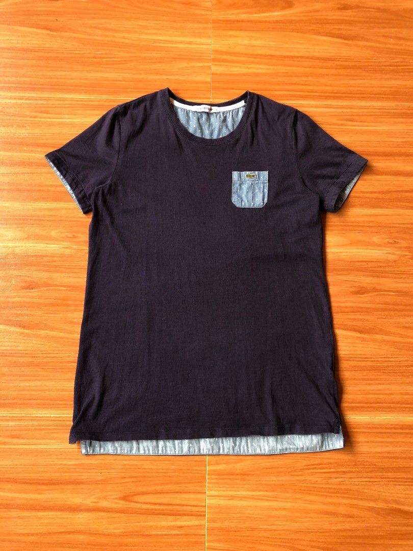 LACOSTE POCKET TEE (Category: Shirts) located in Baybay. Submitted by dathrifted (Listing ID 1464240910, Image 2). Description: LACOSTE POCKET TEE Width- 18 Length- 27 EXCELLENT CONDITION PM if interested📩📩📩.