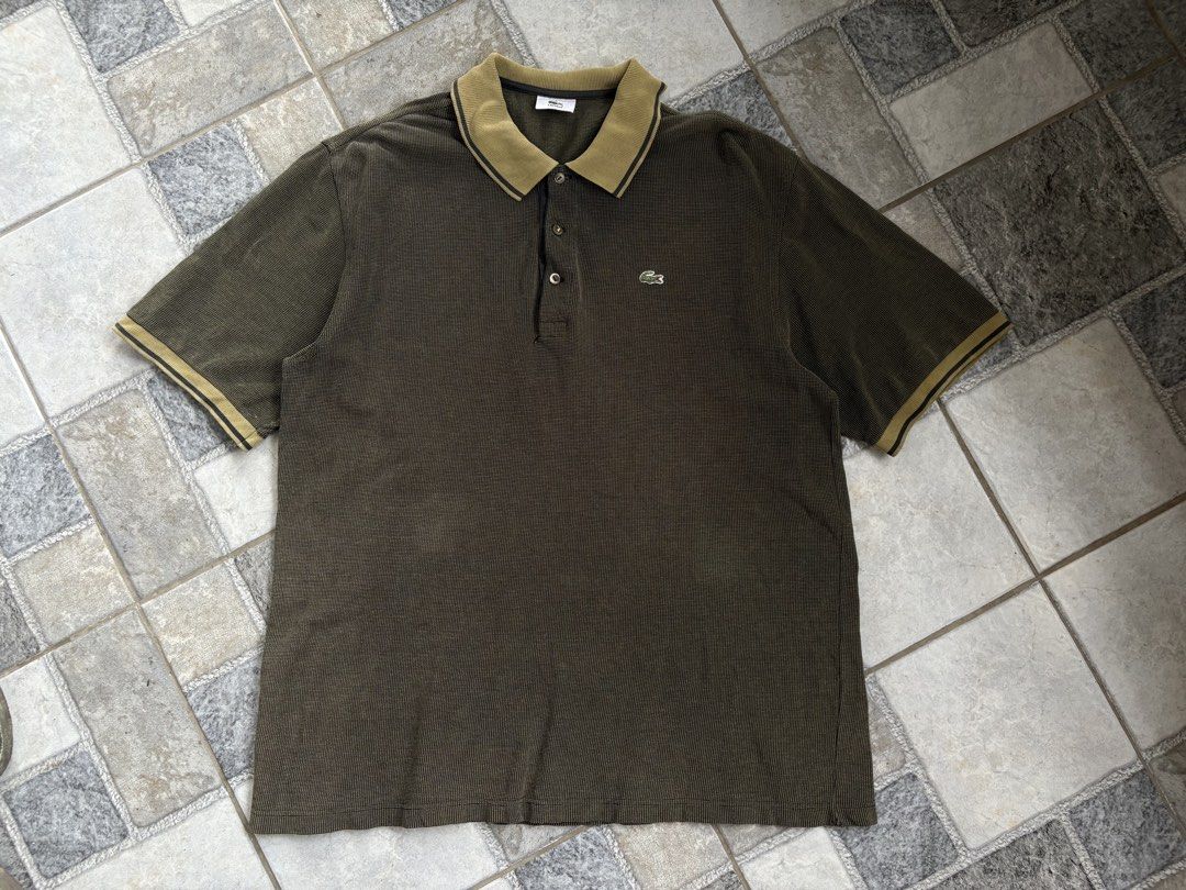 Lacoste Polo Shirt (Category: Tshirts & Polo Shirts ) located in Calamba. Submitted by manila.fits (Listing ID 1464270238, Image 2). Description: Lacoste Polo Shirt Size 5 Width 22 Length 29.5 In pristine condition Minimal stains (See photo) .