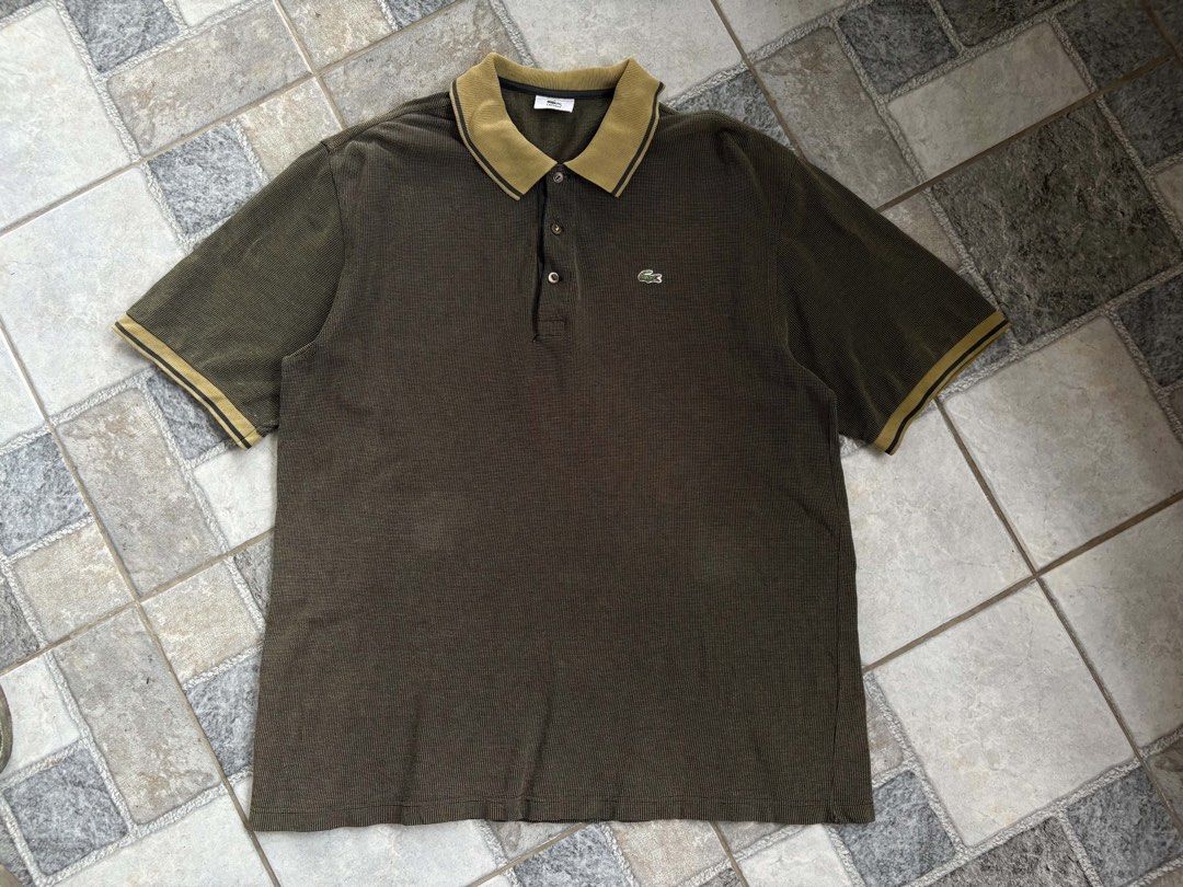 Lacoste Polo Shirt (Category: Tshirts & Polo Shirts ) located in Manila. Submitted by nofits.garments (Listing ID 1464353123, Image 1). Description: Lacoste Polo Shirt Size 5 Width 22 Length 29.5 In pristine condition Minimal stains see photo.