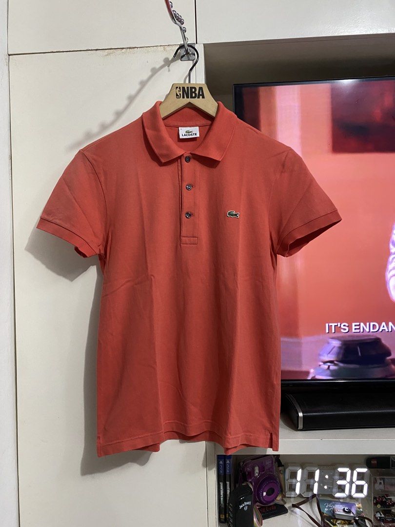 Lacoste poloshirt (Category: Tshirts & Polo Shirts ) located in Santa Maria. Submitted by jordangail (Listing ID 1464254410, Image 1). Description: Lacoste poloshirt Size 3 on tag 19x26 Issue: sunfade right sleeve/shoulder Kita po sa picture pakicheck Yan lang po issue No pinholes Di mashado halata. Pag suot na. Pang psg ok na ok to Benta ng mababa lang. mine na Gcash Jnt God bless.