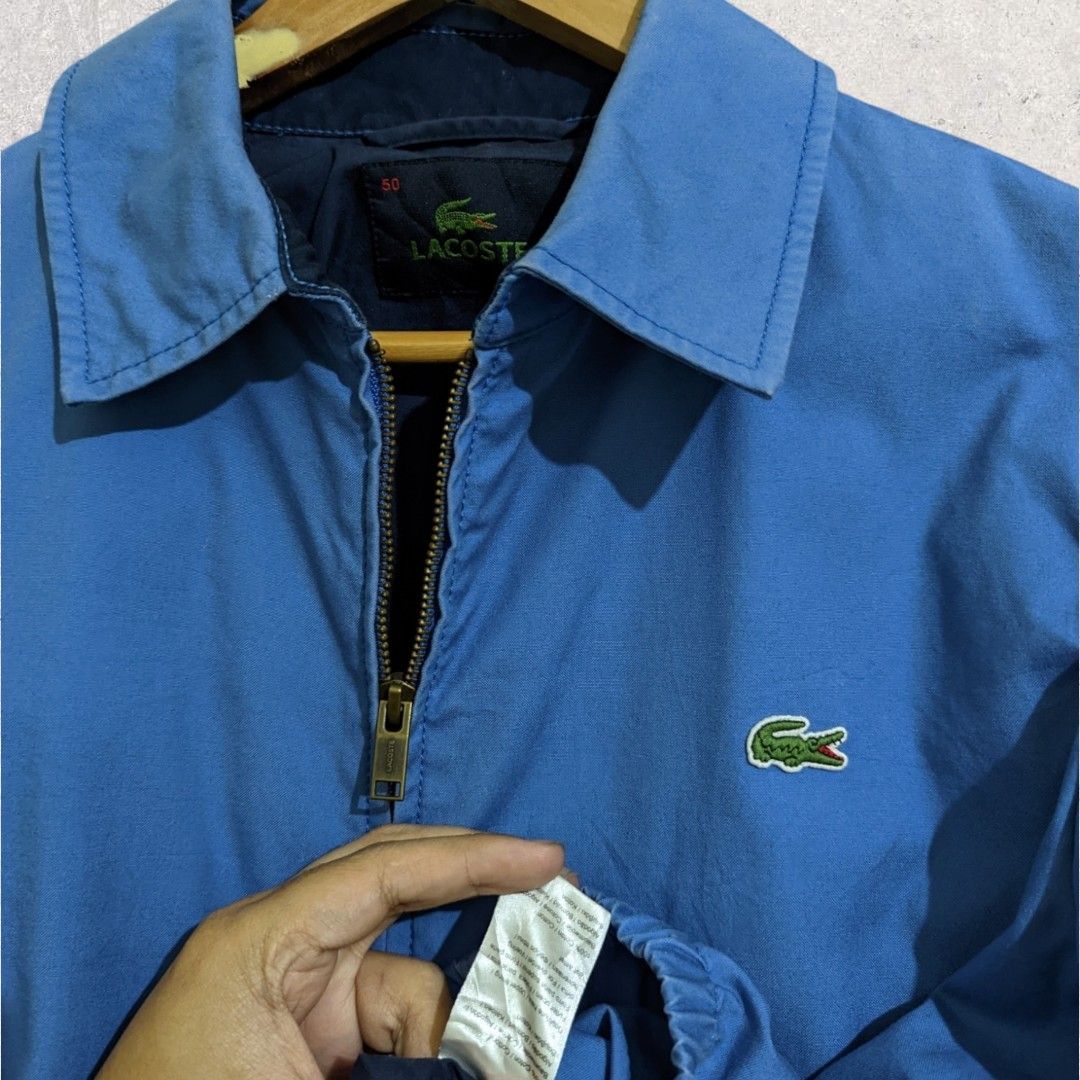 Lacoste Powder Blue Harrington (Category: Coats, Jackets and Outerwear) located in San Juan City. Submitted by 4keeps.mnl (Listing ID 1464292646, Image 2). Description: AUTHENTIC ✅ ORIGINAL Condition: 9/10 Medium Issue: None.