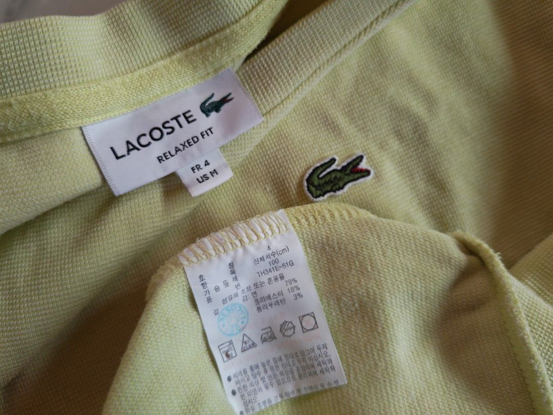 Lacoste Relaxed Fit T-shirt (Category: Tshirts & Polo Shirts ) located in Davao. Submitted by thrift2you (Listing ID 1464242702, Image 2). Description: Lacoste Men's Milano T-shirt (Apple Green) Size 4 on Tag 22½ x 29 Large Fit Men Excellent Condition No Issue Ready to Wear PM ME 📩 📍DAVAO CITY.