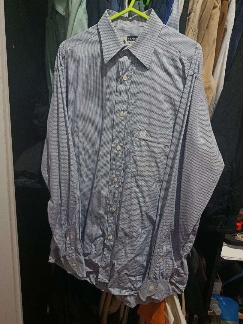 Lanvin button down shirt (Category: Formal Shirts) located in Jaen. Submitted by vinzyrus217291 (Listing ID 1464322777, Image 2). Description: no issues large sized dm for dimes Nueva ecija location 📍 can do meetups or shipping via jnt.
