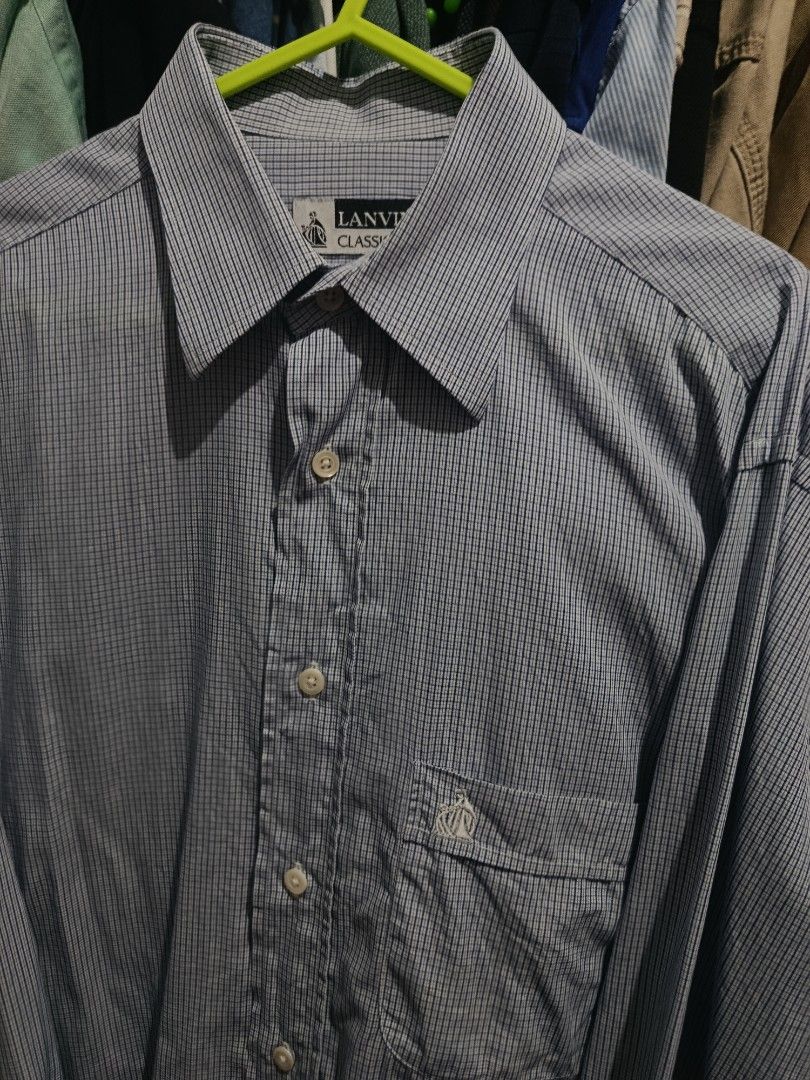 Lanvin button down shirt (Category: Formal Shirts) located in Jaen. Submitted by vinzyrus217291 (Listing ID 1464322777, Image 3). Description: no issues large sized dm for dimes Nueva ecija location 📍 can do meetups or shipping via jnt.