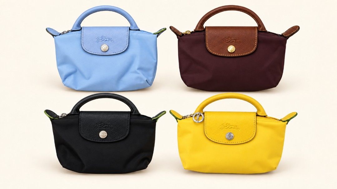 LC Mini Small Tote (Category: Purses & Pouches) located in Las Pinas. Submitted by Paninda.ph (Listing ID 1464342419, Image 1). Description: - Cute and compact LC mini tote bags - Ideal size for carrying your essentials - Made with durable nylon material - Features stylish leather trim - Secure zipper closure with a snap button flap - Perfect for everyday use and travel ***If you decide to buy 4 it be discounted price ***RFS - Impulsive buyer and
