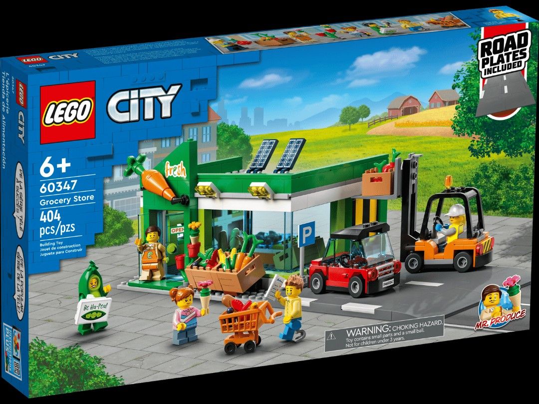 LEGO® City #60347 Grocery Store (Category: Lego & Building Sets) located in Mandaluyong City. Submitted by 0shee81 (Listing ID 1464266644, Image 1). Description: This LEGO® City Grocery Store (60347) set is stocked with everything kids need for imaginative shop play. The toy supermarket is stocked with all kinds of produce and comes with an EV, forklift truck and shopping cart. Kids can also attach the store’s Road Plate parking lot to other LEGO
