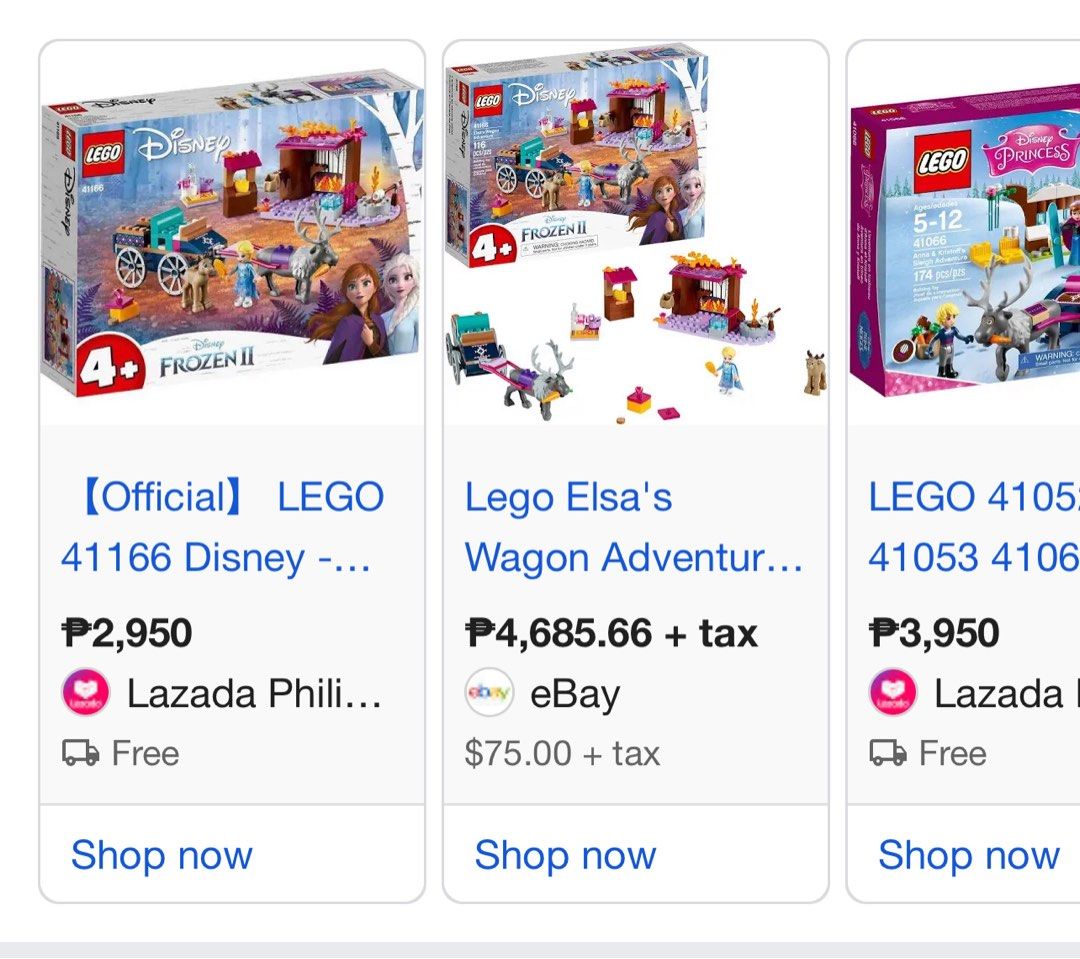Lego Disney Frozen (Category: Lego & Building Sets) located in Paranaque City. Submitted by sorajapanluxshoppe (Listing ID 1464160887, Image 3). Description: box in excellent condition sealed perfect for gifting .