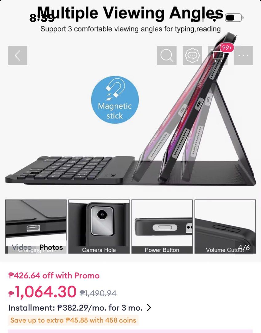 Lenovo idea tab case w/ keyboard and mouse (Category: Cases & Sleeves) located in Taytay. Submitted by correajuliet (Listing ID 1464263950, Image 2). Description: .
