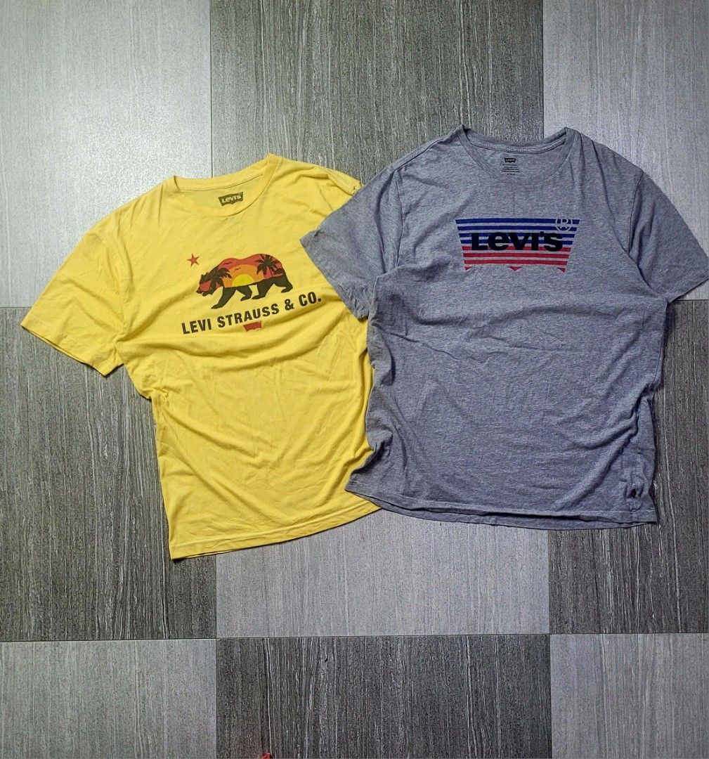 Levis (1200 FREE SF) (Category: Tshirts & Polo Shirts ) located in Manila. Submitted by 7100treasure.co (Listing ID 1464290406, Image 1). Description: BAKA MAY LOOKING 🫶 Yellow - 20by27 Gray - 22by28 📍 MINDANAO.