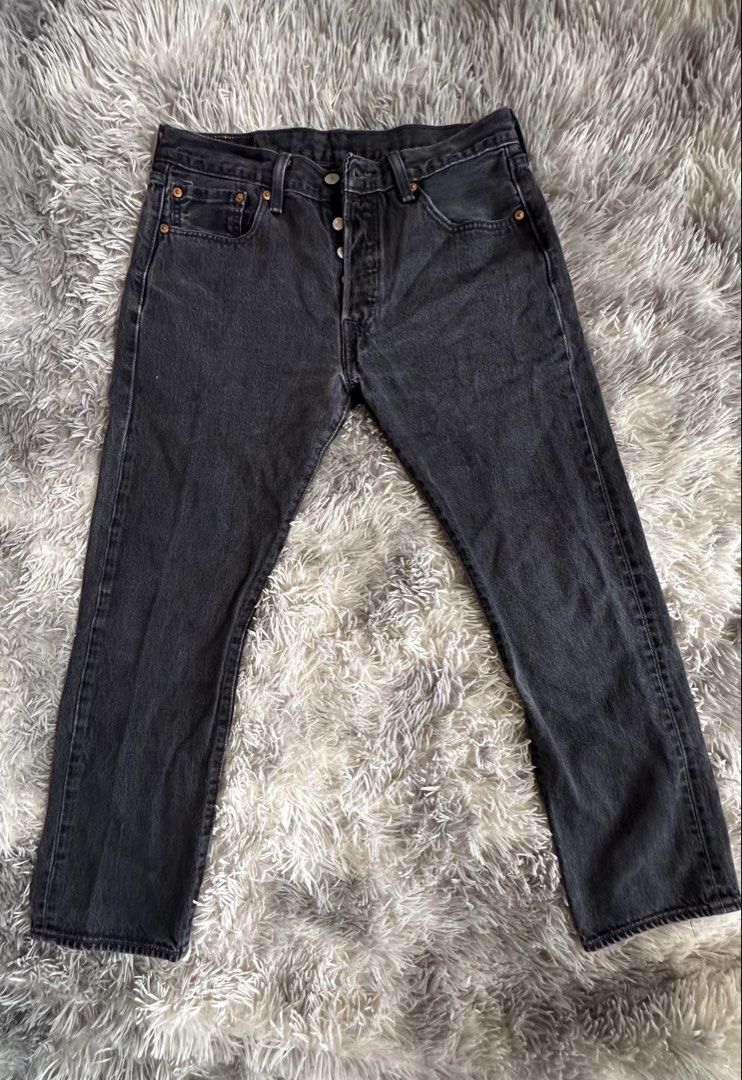 Levi's 501 Black Button Fly Jeans (Category: Jeans) located in Antipolo. Submitted by waco1313 (Listing ID 1464177869, Image 1). Description: 👖 LEVI’S 501 ORIGINAL JEANS — BLACK / WASHED BLACK Selling my original Levi’s 501, imported from the USA 🇺🇸 • Classic 501 Original straight-leg fit • Button-fly closure • Black / washed black color • Classic 5-pocket design • Original Levi’s 501 back patch • Pre-loved / previously used • Shows natural de