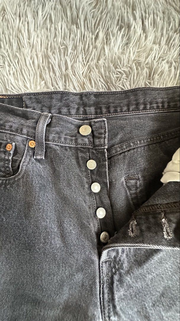 Levi's 501 Black Button Fly Jeans (Category: Jeans) located in Antipolo. Submitted by waco1313 (Listing ID 1464177869, Image 2). Description: 👖 LEVI’S 501 ORIGINAL JEANS — BLACK / WASHED BLACK Selling my original Levi’s 501, imported from the USA 🇺🇸 • Classic 501 Original straight-leg fit • Button-fly closure • Black / washed black color • Classic 5-pocket design • Original Levi’s 501 back patch • Pre-loved / previously used • Shows natural de