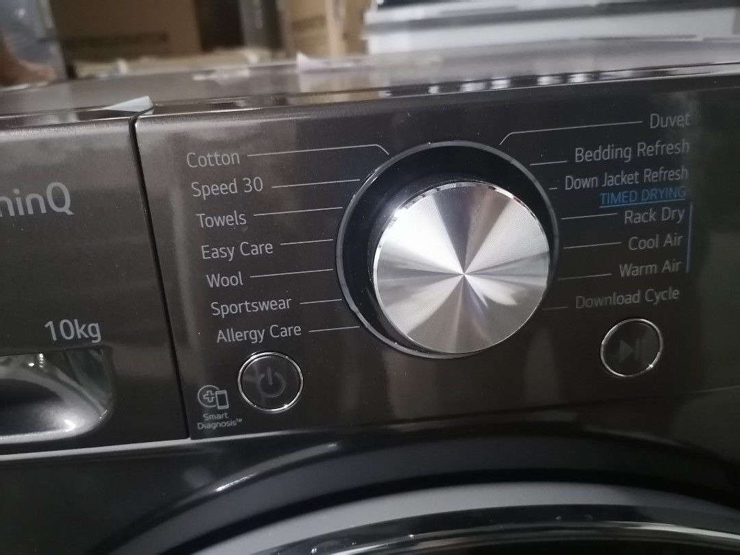 LG Fully Automatic Clothes Dryer RV10VHP2B (Category: Washing Machines and Dryers) located in Muntinlupa City. Submitted by fast_bryantorrentefernand (Listing ID 1464178642, Image 2). Description: - LG Fully Automatic Clothes Dryer - Model: RV10VHP2B - Capacity: 10kg - Made in Korea - Multiple Wash Cycles: Cotton, Speed 30, Towels, Easy Care, Wool, Sportswear, Allergy Care, Duvet, Bedding Refresh, Down Jacket Refresh, Timed Drying, Rack Dry, Cool